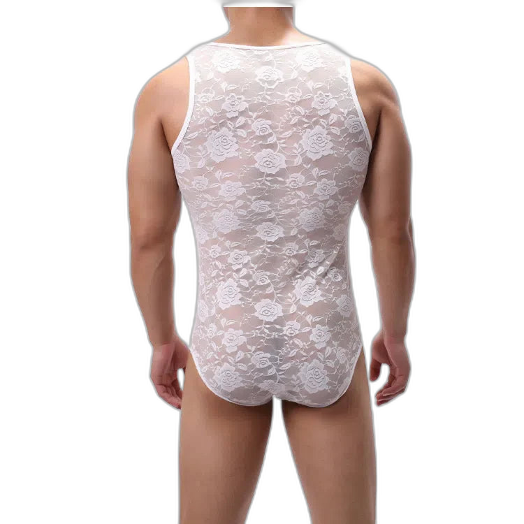 Lace Flower One Piece Bodysuit