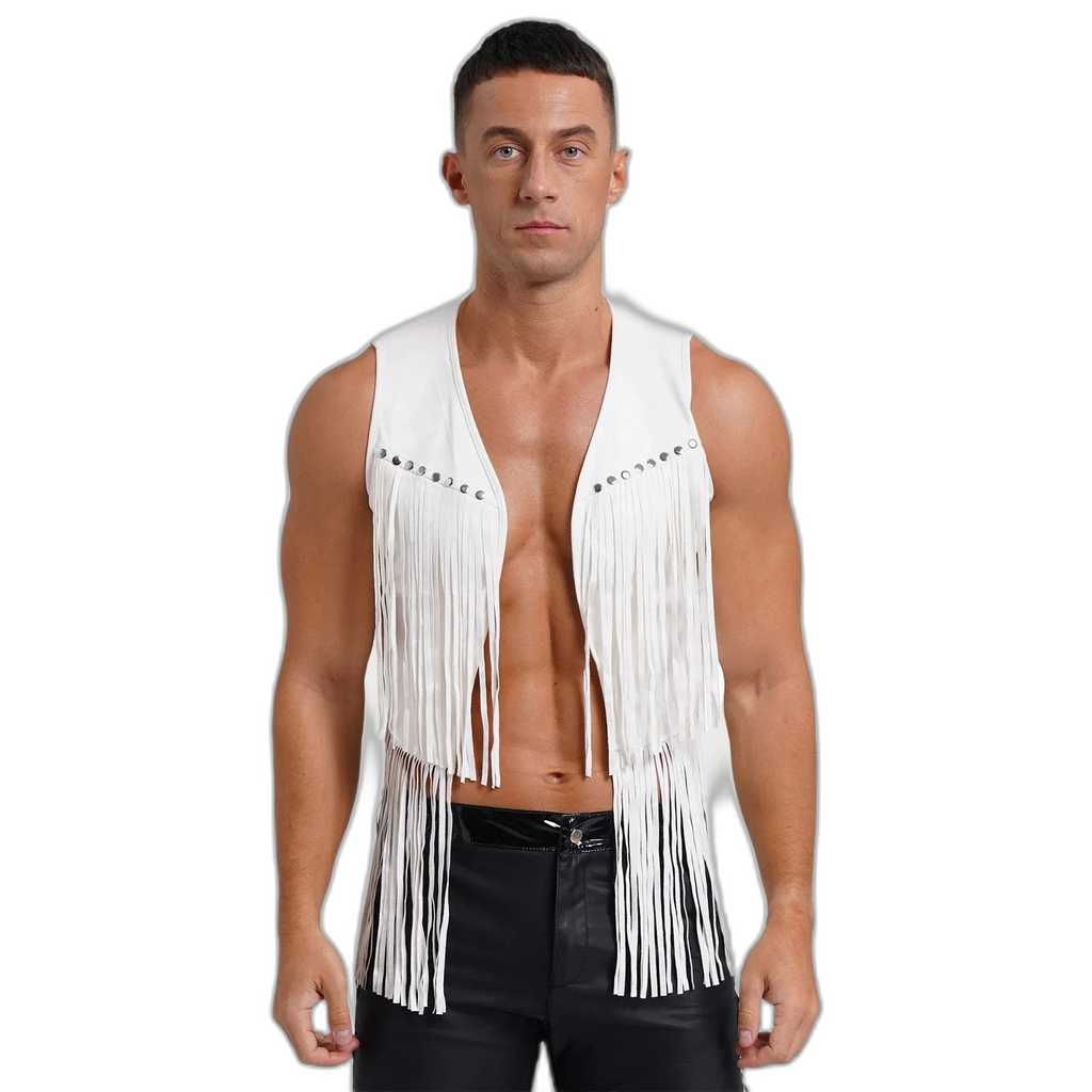 Suede Tassel Western Cowboy Vest