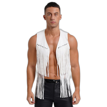 Suede Tassel Western Cowboy Vest