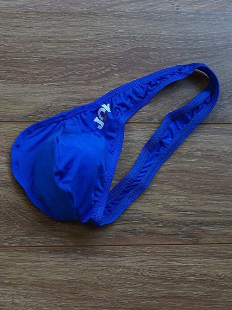 Men's Sexy Low-Rise Single-Side Ice Silk Thong