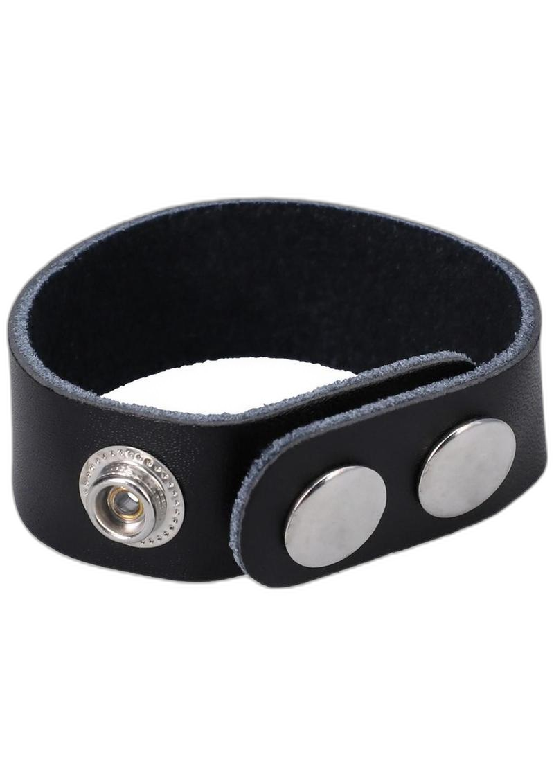 ruff GEAR Leather Snap Cock Ring