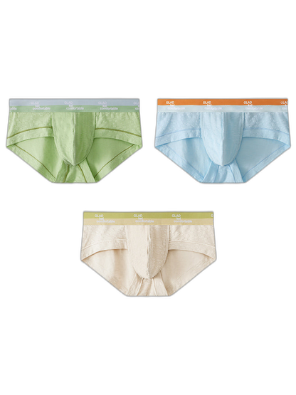 3 Pack Men's Baby Cotton High-Stretch Skin-Friendly Breathable Briefs