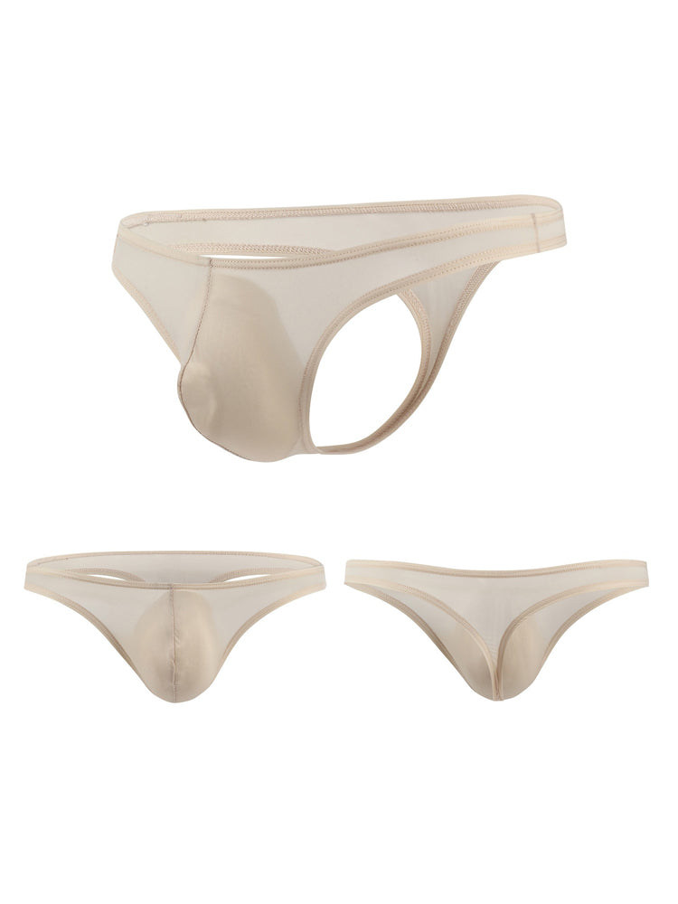 Men's Low Waisted Ice Silk Nylon Thong
