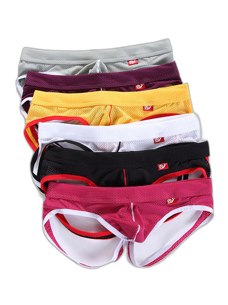 4 Pack Men's Low Waist Sexy Breathable Butt Lifting Stylish Comfortable Jockstrap