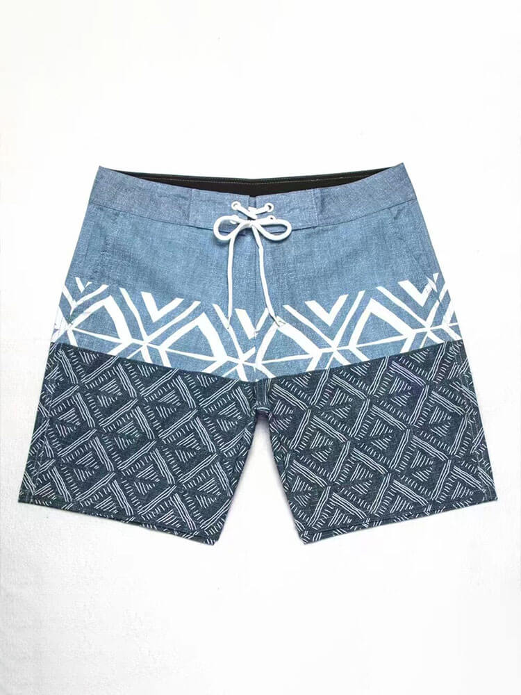 Men's Printed Bodybuilding Beach Drawstring Shorts