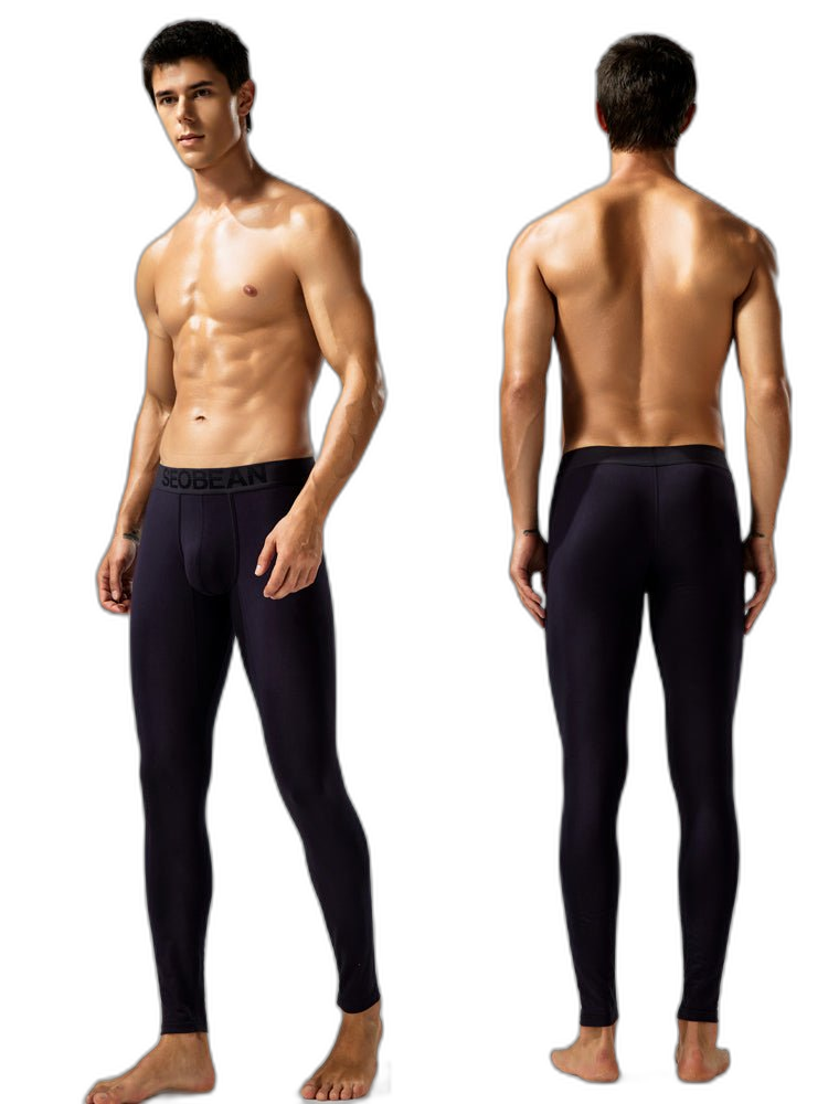 Seobean Men's Thin Autumn and Winter Essential Thermal Underwear Long Pants