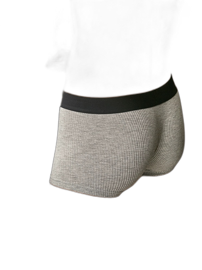 Men's Breathable Threaded Fabric U Convex Trunks