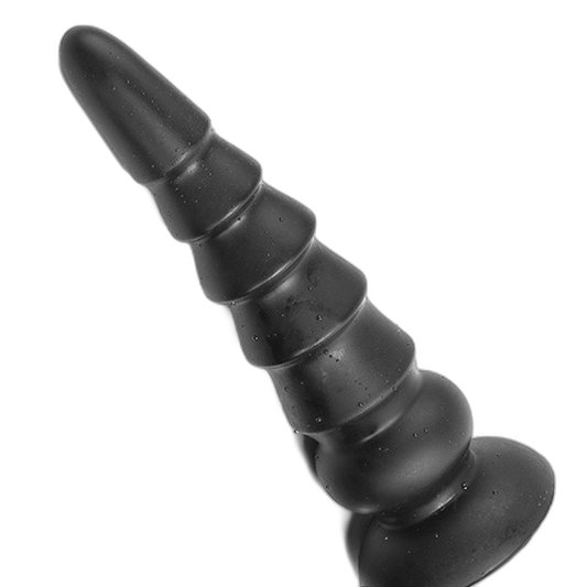 ELITE Liquid Silicone Ridge Rider 11 Inch Large Black