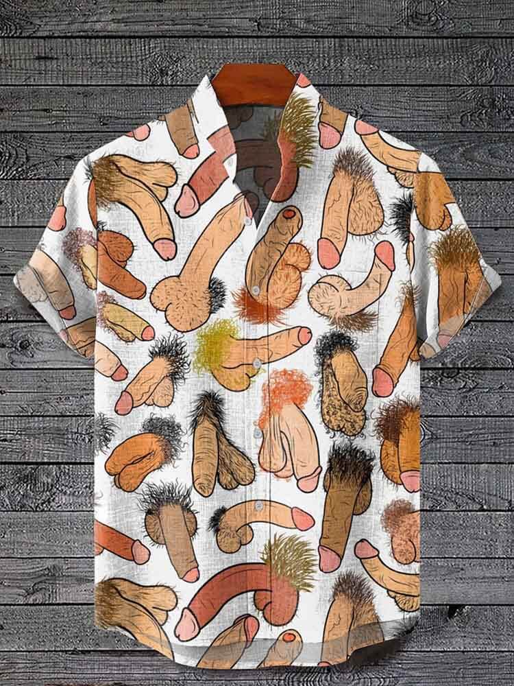 Men's LGBT Pride Hairy Dick Art Print Briefs Shirt