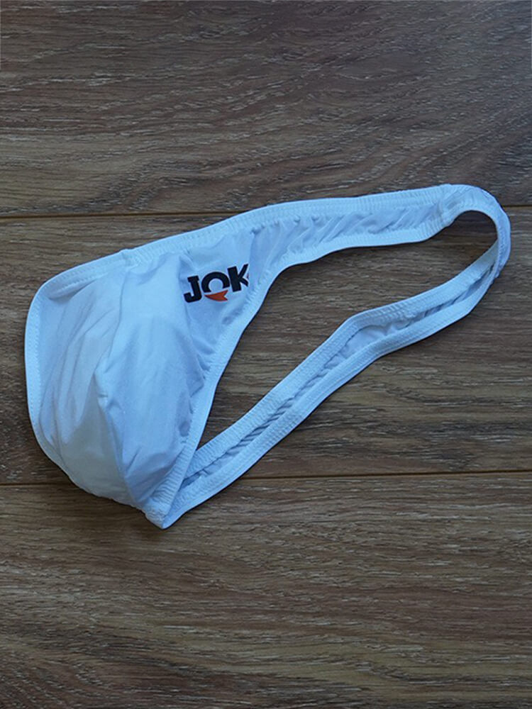 Men's Sexy Low-Rise Single-Side Ice Silk Thong