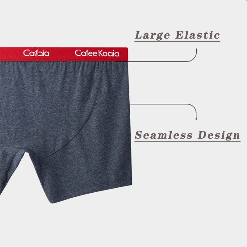 3Pcs Men's Sports Cotton Soft Solid Color Boxer Briefs