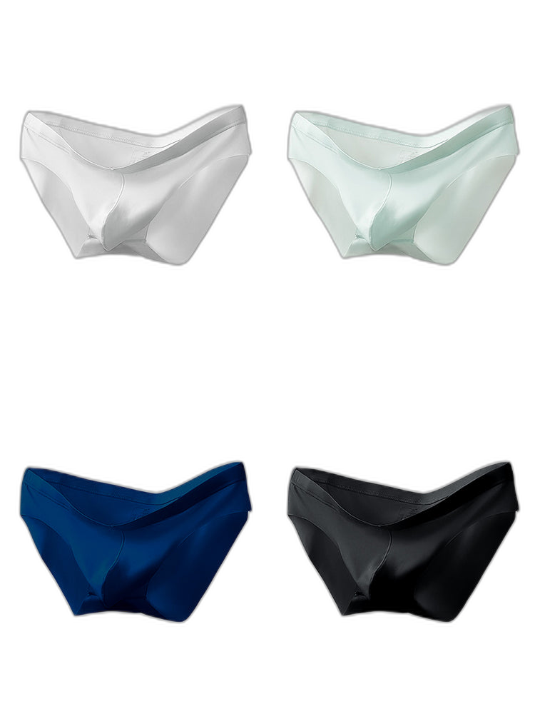 4 Pack Men's Seamlessess Thin Pouch Bikini