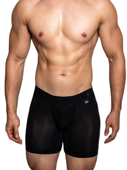 2 Pack Men's Trendy Breathable Ice Silk Boxer Briefs