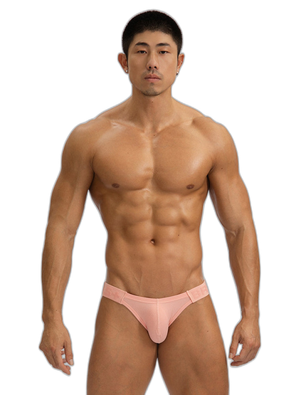 2 Pack Men's Solid Color Low Rise Sweat-Absorbent Large U-Shaped Small Pocket Briefs