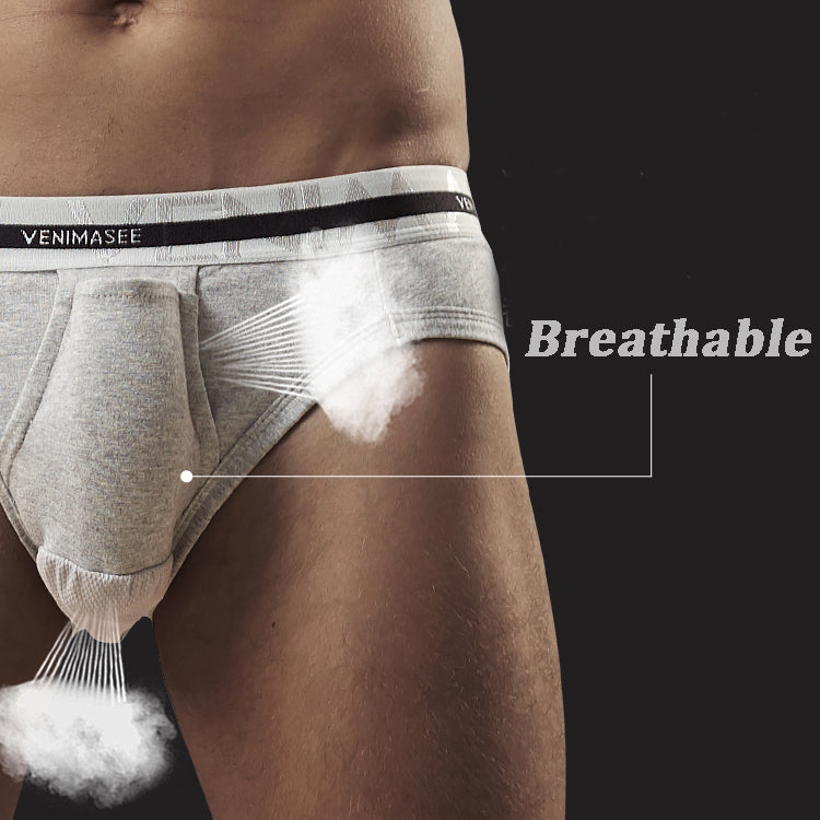 Men's Cotton Ball Pouch Separate Briefs