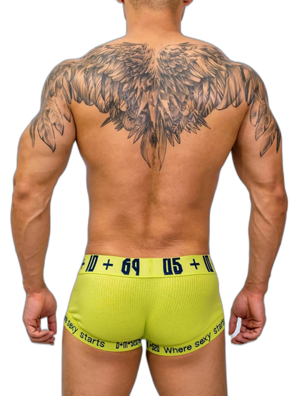 2 Pack Men's Low-rise Sexy Side Opening Pocket Trunk