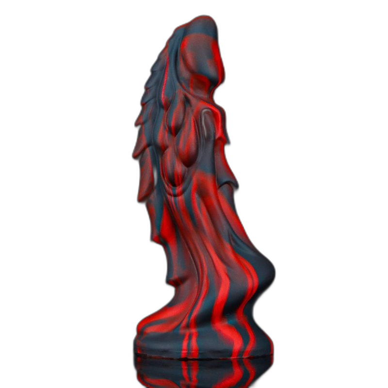 ruff GEAR Fantasy Silicone Red Swirl Dragon Dildo 7.6 Inch