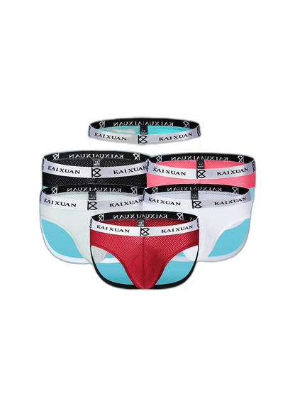 3 Pack Men's Mesh Thong with Stretch & Breathable 3D Support Pouch