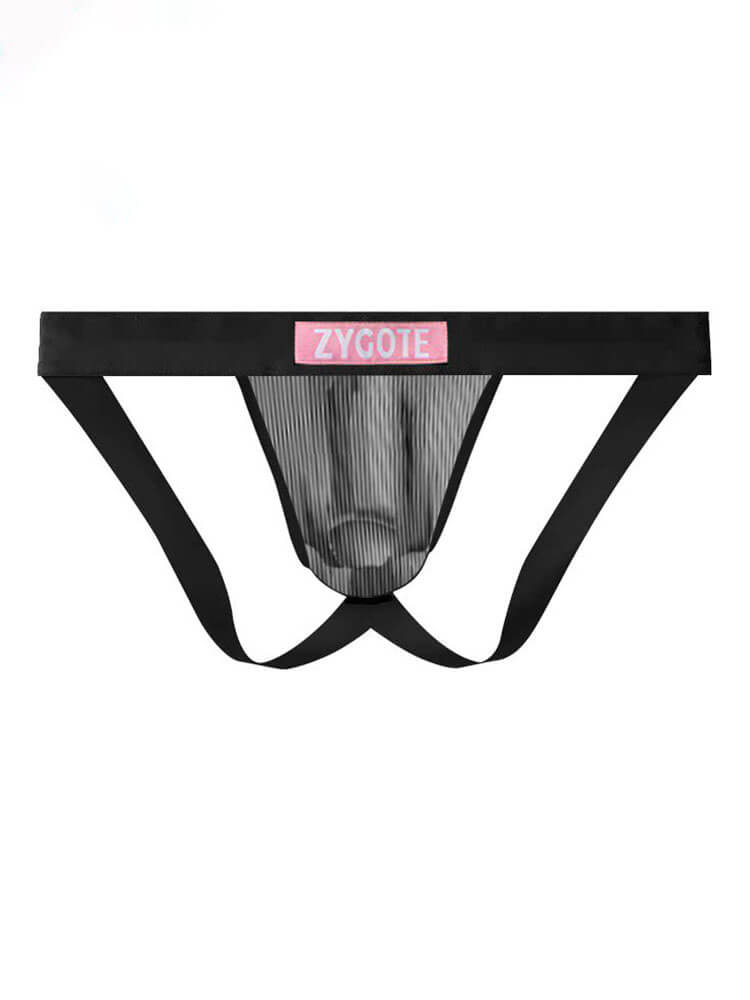 Men's Sexy Black Geometric Body-Print Briefs