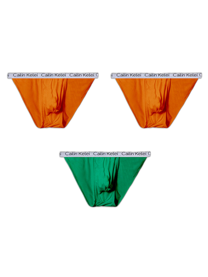 3-pack Men's Ultra Sexy Low Rise U-shaped Convex Pouch Briefs