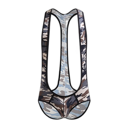 Kinky Camo Wrestling Jockstrap Bodysuit