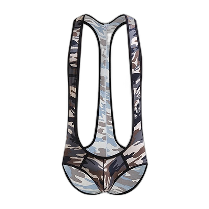 Kinky Camo Wrestling Jockstrap Bodysuit
