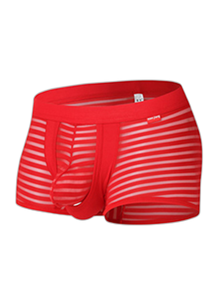Men’s Sexy Striped Hollow Jockstrap With Separate Pouch