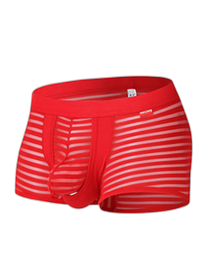 Men’s Sexy Striped Hollow Jockstrap With Separate Pouch