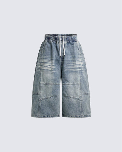 KIIKIO High Street Cloud Deconstructed Cropped Jeans