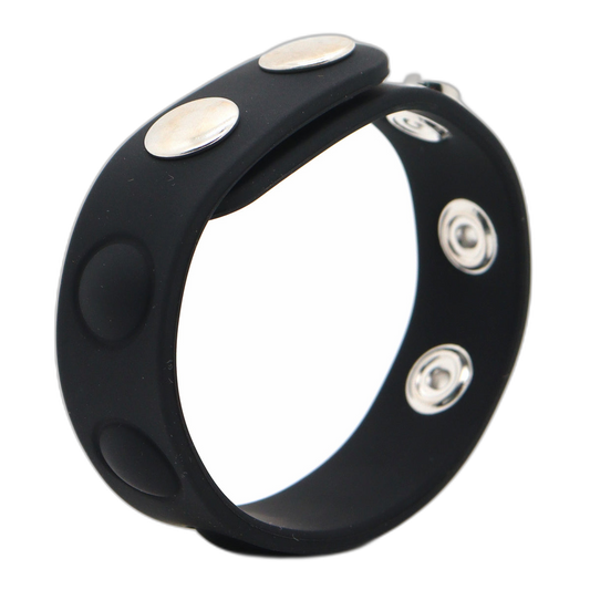 ruff GEAR Silicone Snap Adjustable Cock Ring Black