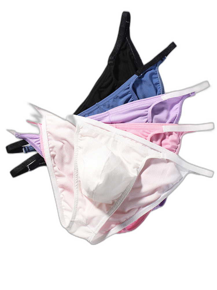 Men's Sexy Big Support Pouch Low-rise String Bikini