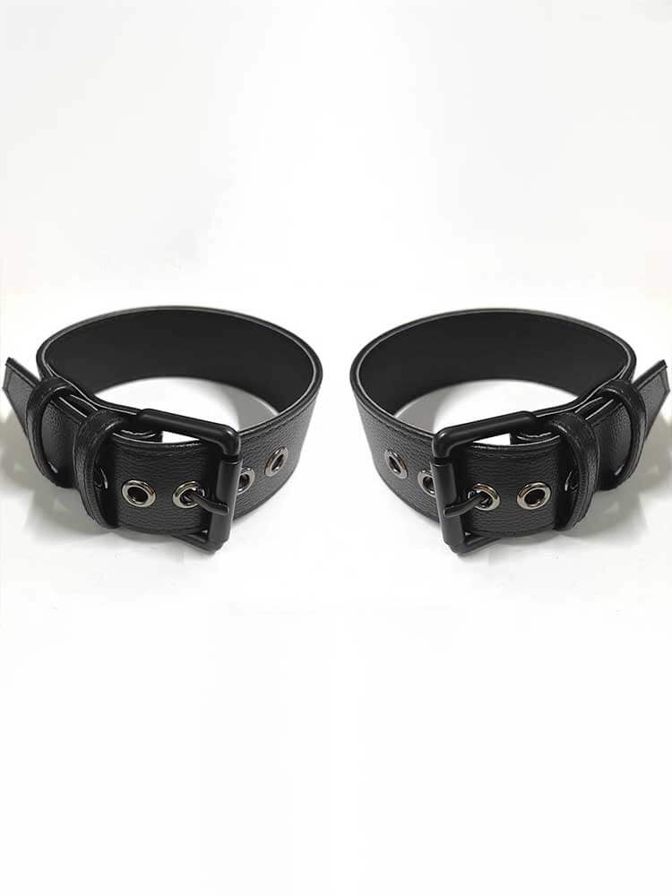 Men's Color-Blocked Genuine Leather Chest Strap Thong