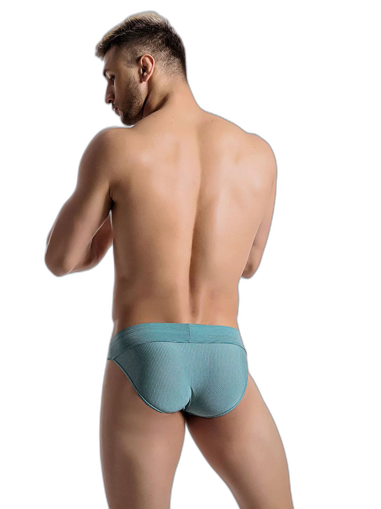 2 Pack Ball Support Pouch Ribbed Men's Bikini Underwear