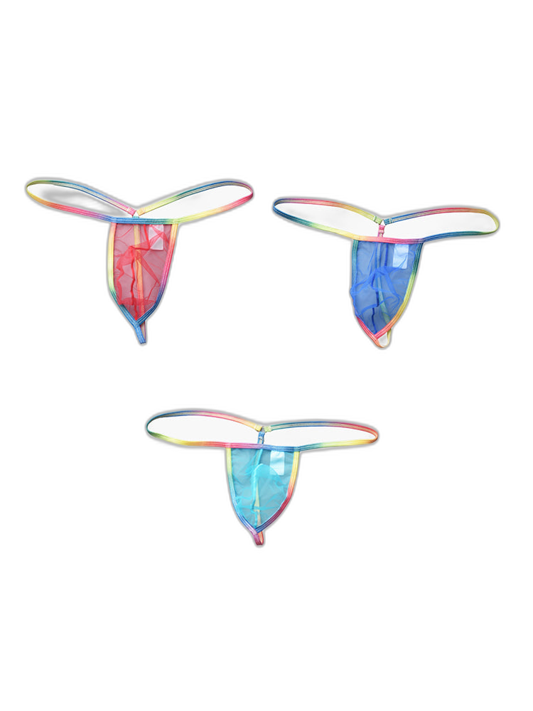 3 Pack Men's Sexy Lightweight & Airy Sporty Cut Anti-Chafing Strings