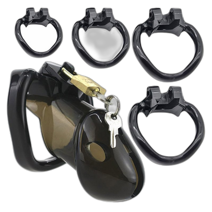 LOCK4D Rikers Chastity Cock Cage Black