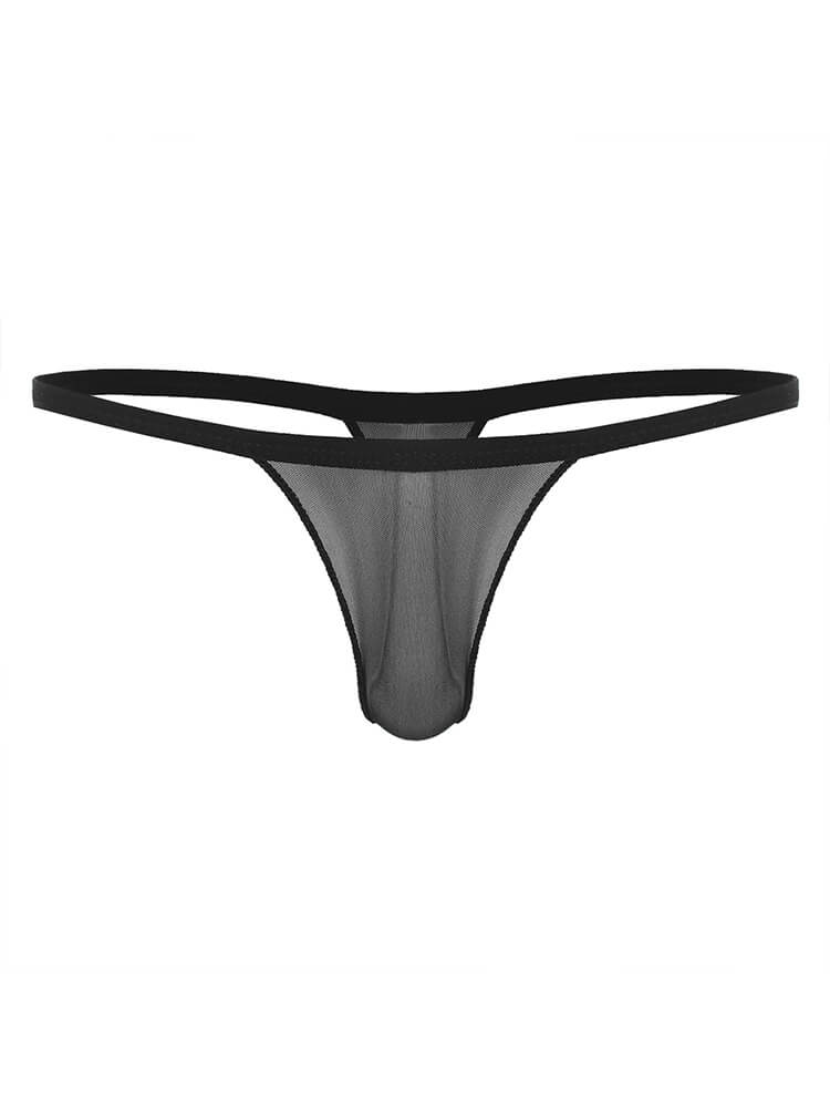 Men's Elastic Mesh Transparent Seamless Thong