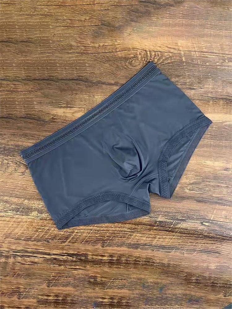Men's Sexy Lace Thin Low-Rise Elastic Boxer Briefs