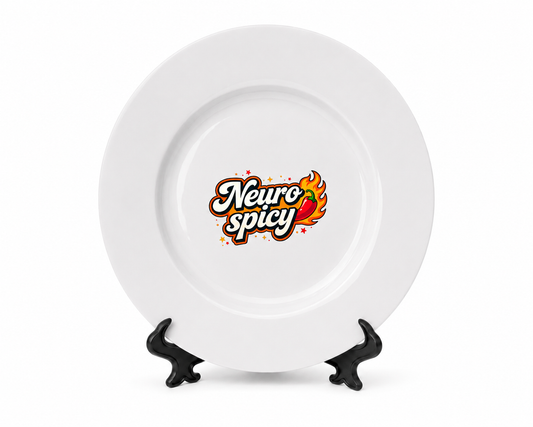 Neurospicy | Crude Crockery | Side Plate & Display Stand