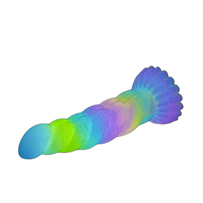 WistGlow – Fantasy Dildo – Spiral Texture & Glow-in-the-Dark Vibrating Dildo