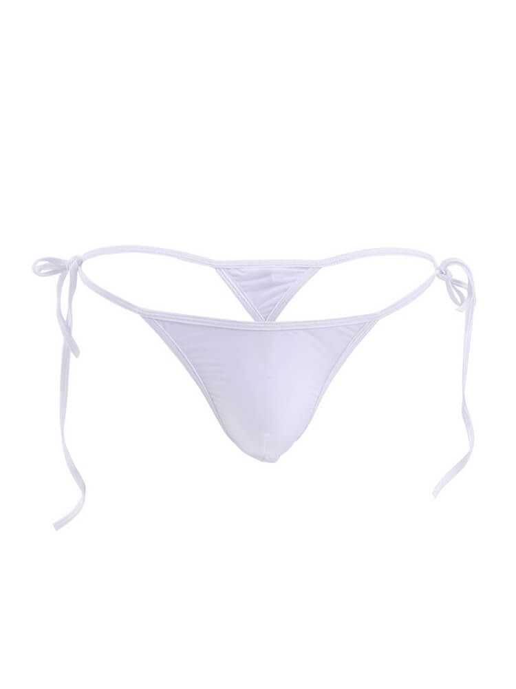 Men's Ice Silk Lace-Up Non-Marking Thongs