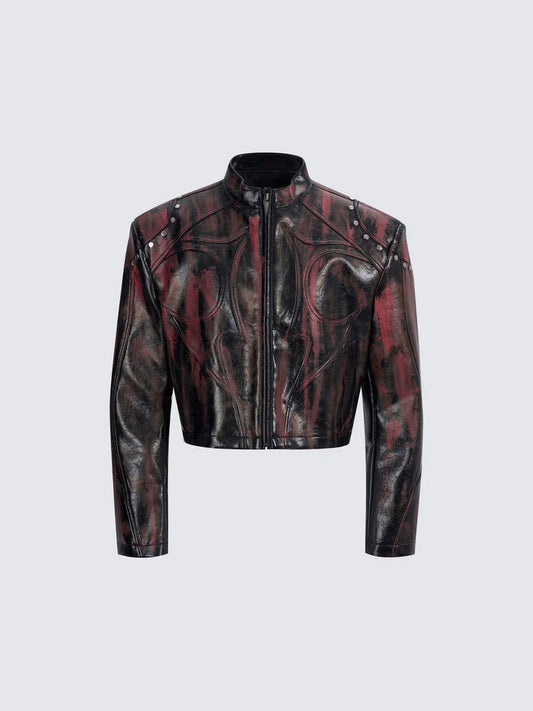 Studded Moto Leather Jacket