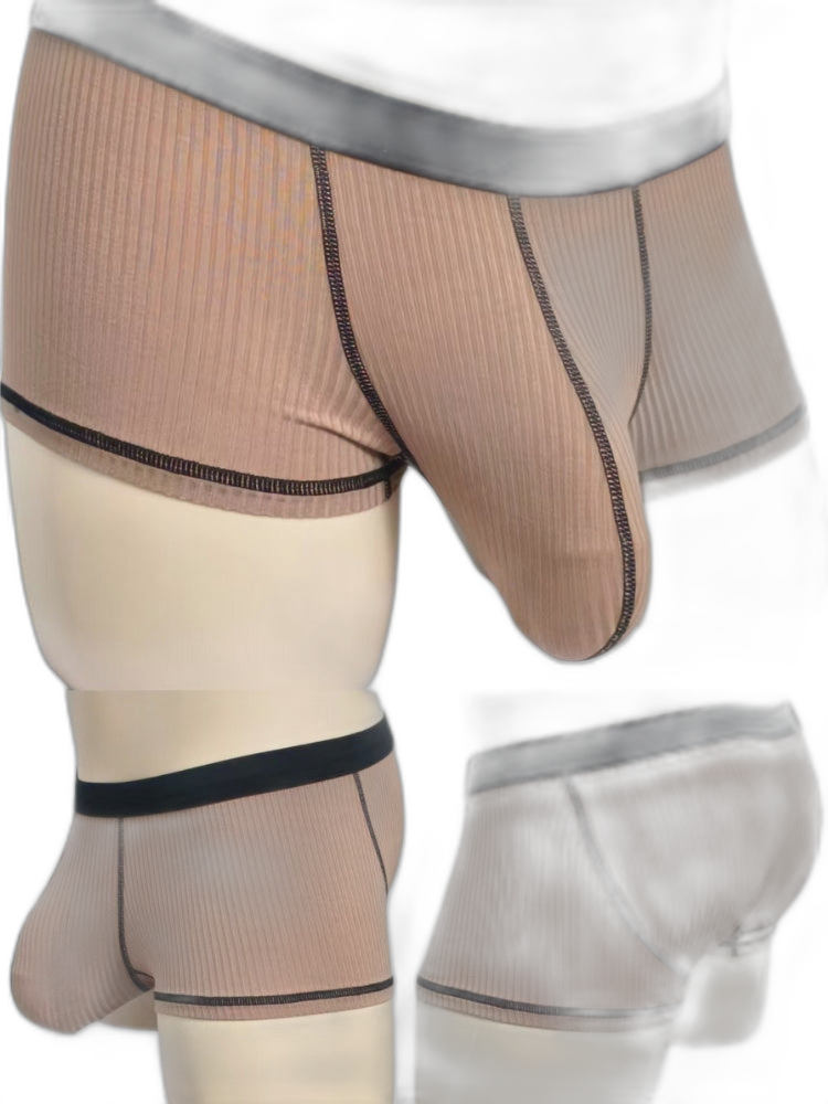 3 Pack Men's Ultra-Thin Cooling Large Supportive Pouch Breathable Low-Rise Trunks