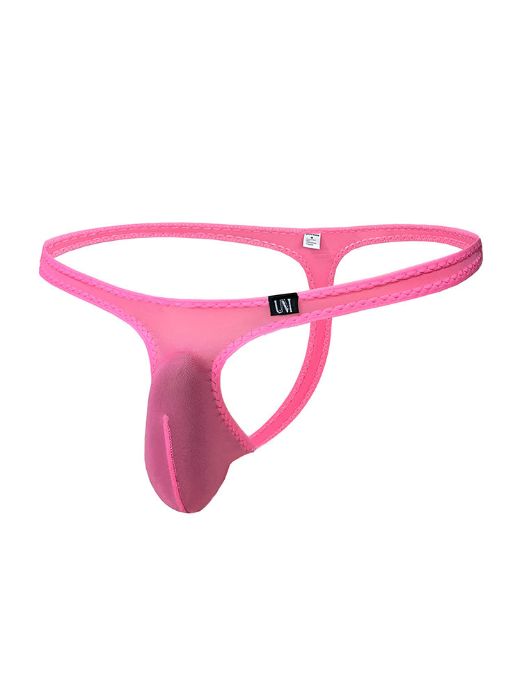 Men's Low Rise Ice Silk Solid Color Thong