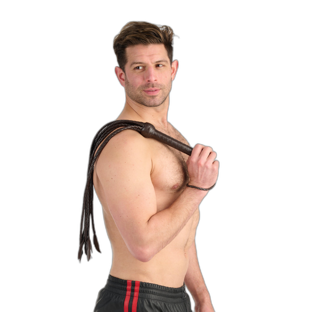 Prowler RED Brown Leather Flogger