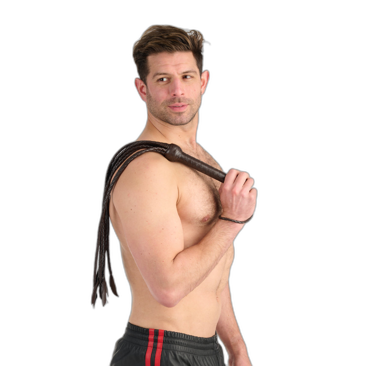 Prowler RED Brown Leather Flogger