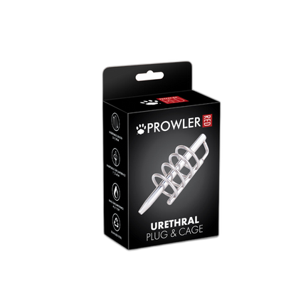 Prowler RED Urethral Plug & Cage Silver