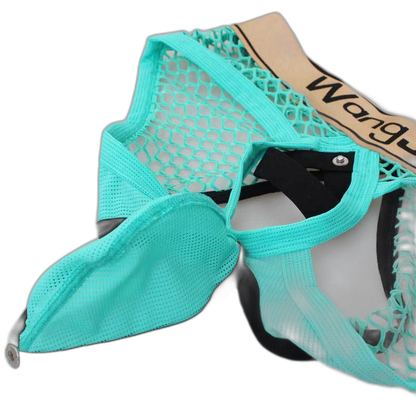 Mens Sexy Mesh Breathable U Convex Pouch Briefs
