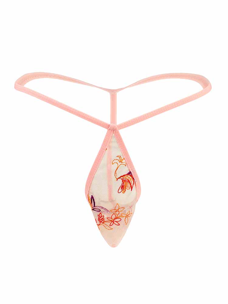 Men's Pink Phoenix Lace Thong