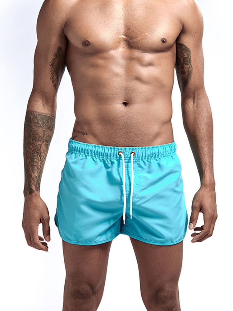 Men's Casual Athletic Drawstring Beach Shorts