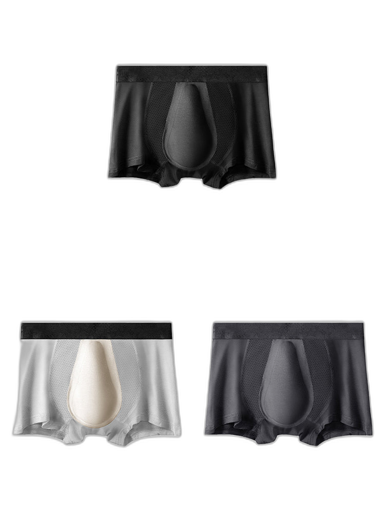 3 Pack Men’s Breathable 3D Pouch Trunks